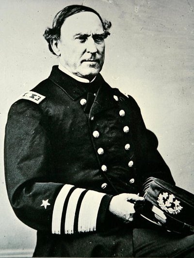 Portrait of David Glasgow Farragut; captured New Orleans in 1862 and Mobile Bay by Photographer American