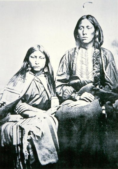 Trailing the Enemy and his Wife (b/w photo) by Photographer American