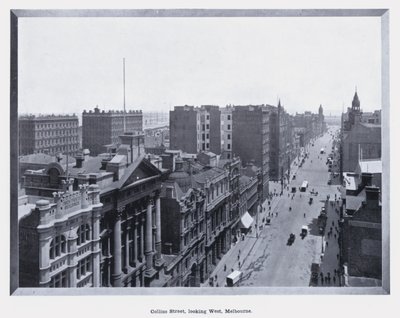 Collins Street, Looking West, Melbourne by Photographer Australian