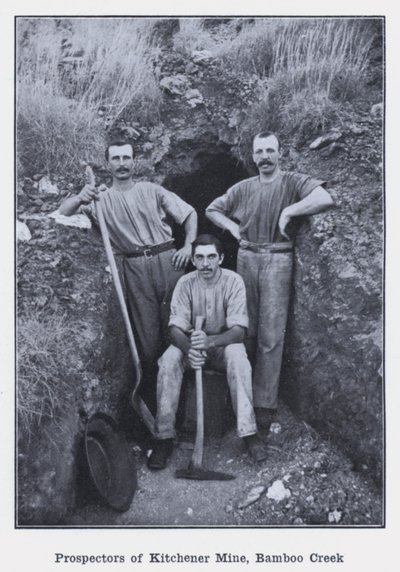 Prospectors of Kitchener Mine, Bamboo Creek by Photographer Australian