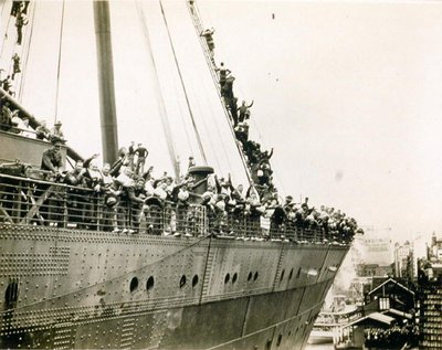 The Mauretania in Sydney, May 1940 by Photographer Australian