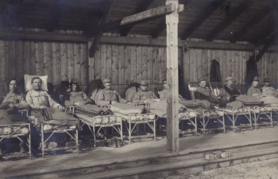Wounded Austro-Hungarian Army Soldiers, World War I by Photographer Austrian