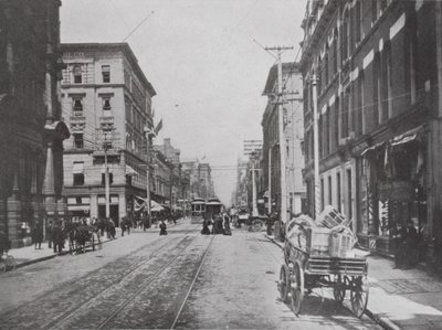 Looking Up Yonge Street, Corner of King, Toronto by Photographer Canadian