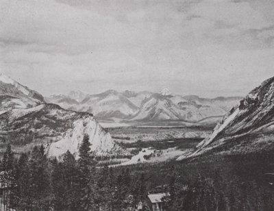 The Bow Valley, in the Canadian National Park; Canadian Pacific Railway by Photographer Canadian