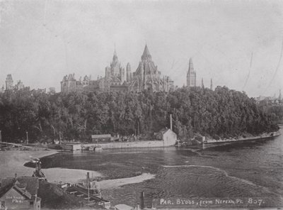 The Parliament Buildings, Ottawa, from Nepean Point by Photographer Canadian