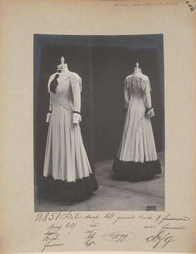 Album Page: House of Worth, Afternoon Dress by Photographer French