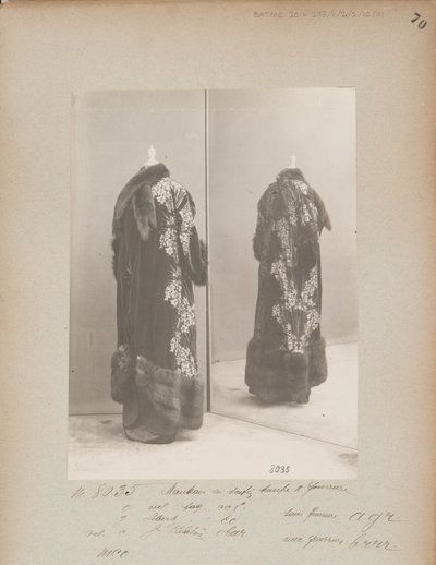 House of Worth, Coat (Album Page) by Photographer French