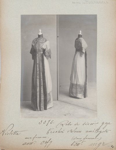 Album Page: House of Worth, Dinner Gown by Photographer French
