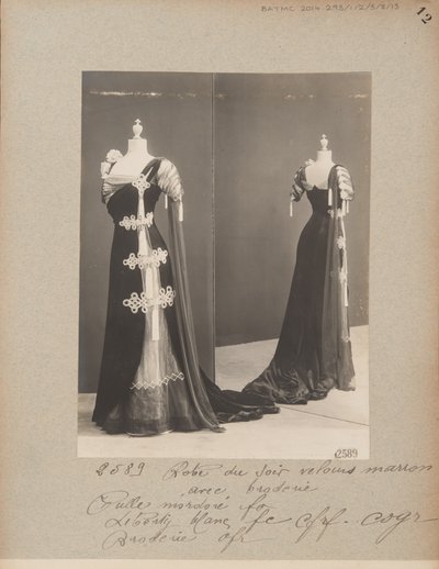 Album Page: House of Worth, Evening Dress by Photographer French