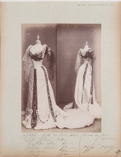 Album Page: House of Worth, Evening Dress by Photographer French