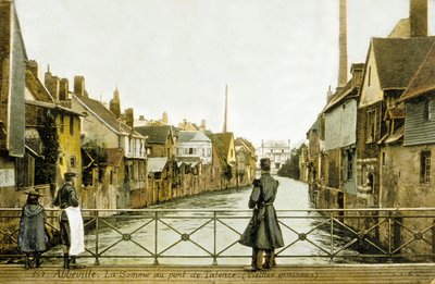 River Somme and the Bridge of Talence, Abbeville, France by Photographer French