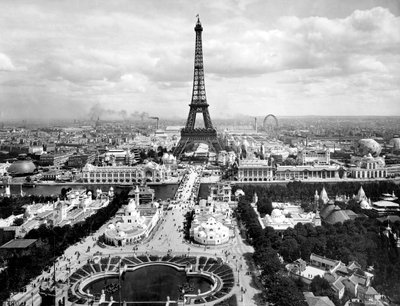 View of the Champs de Mars and the Eiffel Tower, Paris World Fair by Photographer French