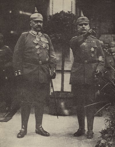 Field-Marshal von Hindenburg and General Ludendorff, German Army Commanders by Photographer German