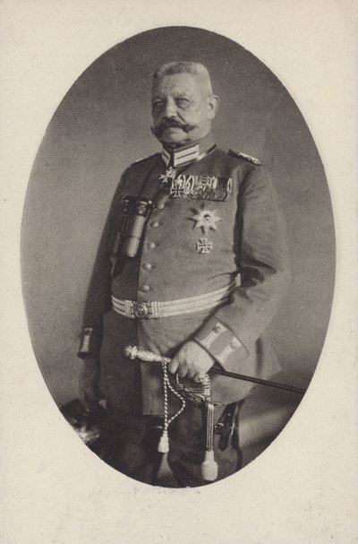 Field Marshal Paul von Hindenburg, Commander of the German Army in World War I by Photographer German