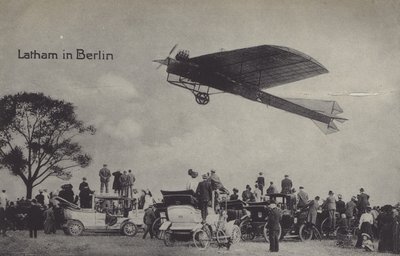 French aviator Hubert Latham in Berlin by Photographer German