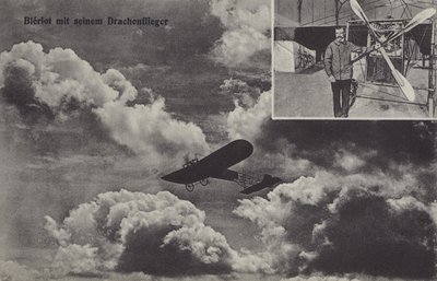 French aviator Louis Bleriot and his monoplane by Photographer German