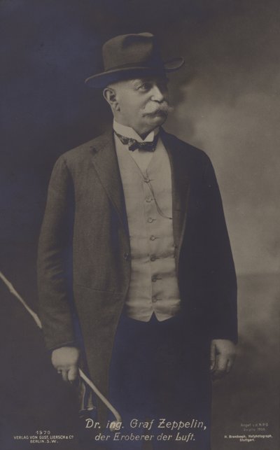 Graf Ferdinand von Zeppelin, German Airship Designer and Constructor by Photographer German