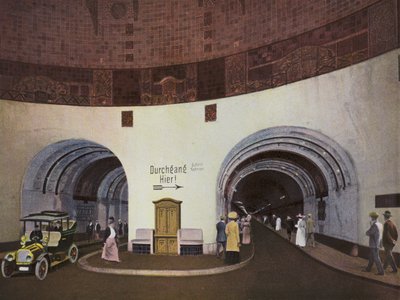 Hamburg: Elbtunnel, built 1908-11, Length 450m, Depth 20m, Cost approx 11 million marks by Photographer German