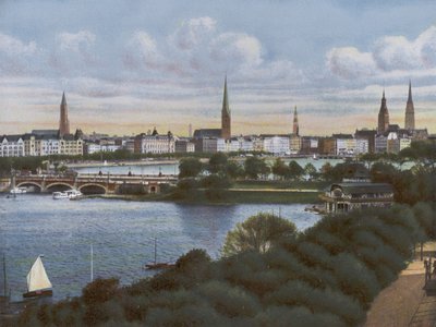Hamburg: Lombards Bridge by Photographer German