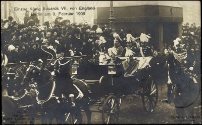 King Edward VII of England in Berlin, 9 February 1909 by Photographer German