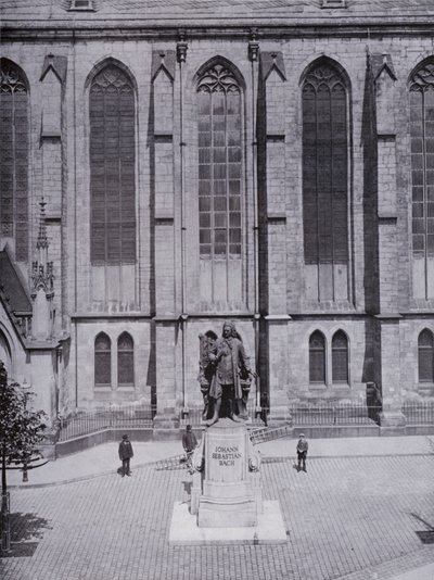 Leipzig: Thomaskirche with Bach Monument by Photographer German