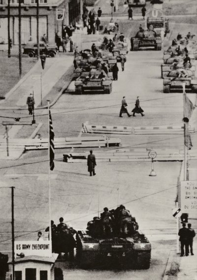 October 1961, Berlin Friedrichstrasse by Photographer German