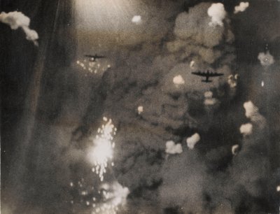 Photograph Taken When Royal Air Force Lancasters Attacked Dresden by Photographer German