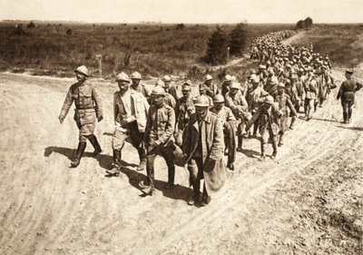 Romanian Prisoners from the Battle at Focsani by Photographer German