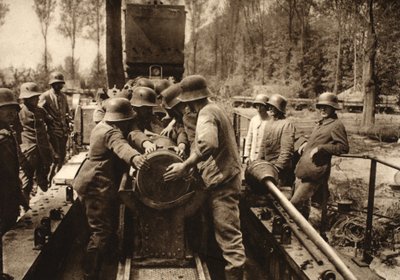 The 38cm Grenade is loaded into its tube by Photographer German