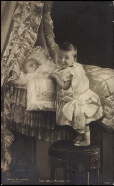 The New Brother, William of Prussia with Brother by Photographer German