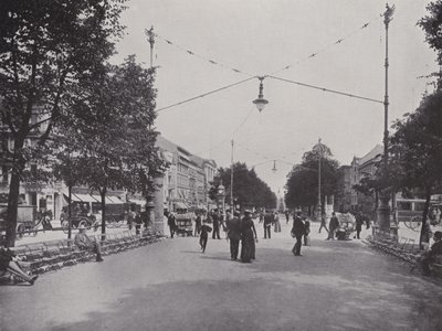Unter Den Linden, Mittelallee und Durchblick auf das Denkmal Friedrich des Grossen by Photographer German