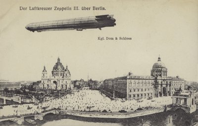 Zeppelin LZ III flying over Berlin by Photographer German
