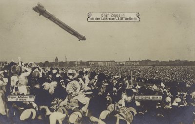 Zeppelin LZ III flying over Berlin by Photographer German
