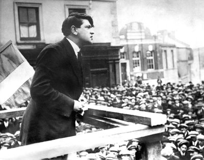 Last photo of the Irish politician Michael Collins, during his speech to the Skibereen Committee, March 1922 by Photographer Irish