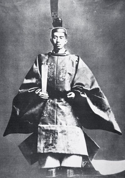 Hirohito, Emperor of Japan at his enthronement by Photographer Japanese