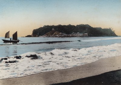 Japan, c.1912: Enoshima Island Viewed Near Kamakura by Photographer Japanese