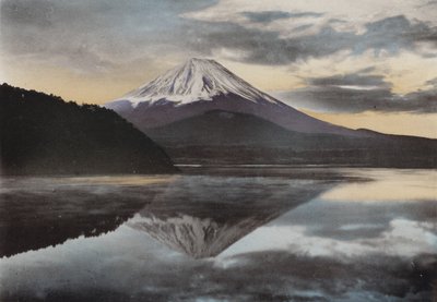 Japan, c.1912: Mount Fuji from Lake Shoji by Photographer Japanese