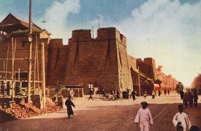 Manchuria: Part of the Wall of the China Town in Mukden by Photographer Japanese