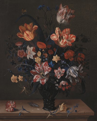 Tulips and Other Flowers In a Room by Pictufy