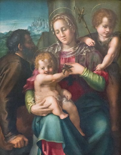 Holy family with the young St John the Baptist by Pier Francesco Foschi