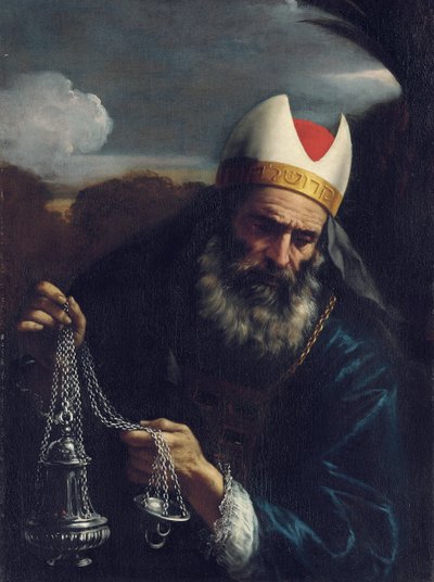 Aaron, High Priest of the Israelites, Holding a Censer by Pier Francesco Mola