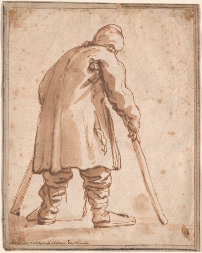 Caricature of a Man, Said to Be Pietro da Cortona by Pier Francesco Mola