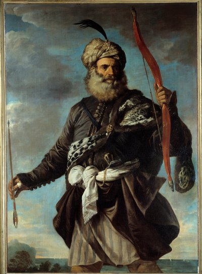 Figure of an Oriental Warrior Holding a Bow by Pier Francesco Mola