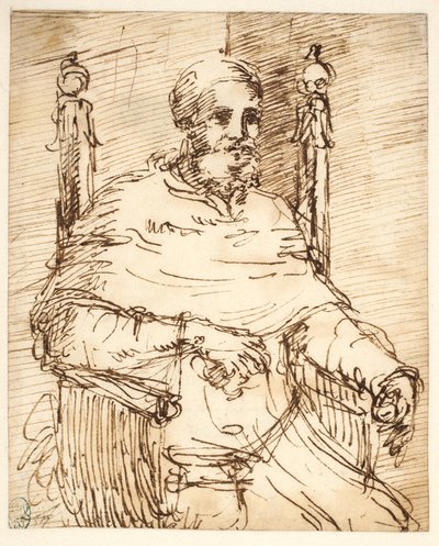 Portrait of Pope Julius II, after Raphael by Pier Francesco Mola