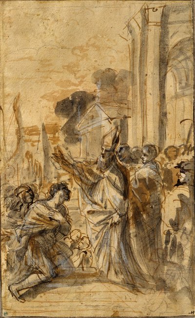The Sermon of St. Barnabas by Pier Francesco Mola