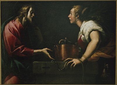 Christ and the Samaritan woman at the well by Pier Francesco Morazzone