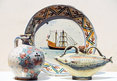 Artefacts on display at Museum of Vietrisi Ceramics, Vietri sul Mare, Campania, Italy by Blaise Nicolas Le Sueur