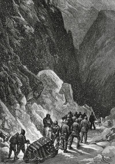 Burial of Captain Charles Francis Hall, American explorer, Greenland, November 1871, Polaris expedition by Blaise Nicolas Le Sueur