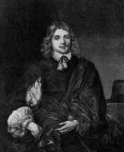 Portrait of Lucius Cary, 2nd Viscount Falkland, English author, politician, and soldier who was Secretary of State from 1642 to 1643, engraving by Blaise Nicolas Le Sueur