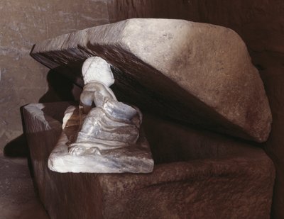 Sarcophagus in Tomb of Pilgrim, Chiusi, Tuscany, Italy, Etruscan civilization, 3rd century BC by Blaise Nicolas Le Sueur